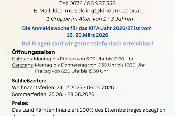 Vorstellungsblatt KITA Vorstellungsblatt KITA